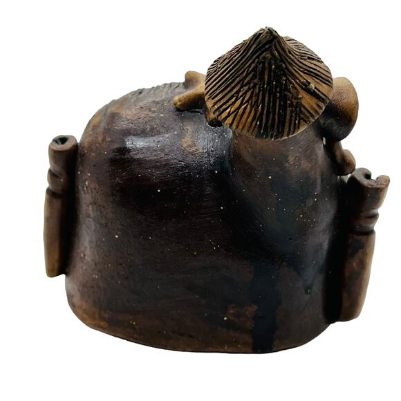 Nativity Scene Grotto Mushroom Ceramic Quirky Charming Likely South American - Picture 5 of 11